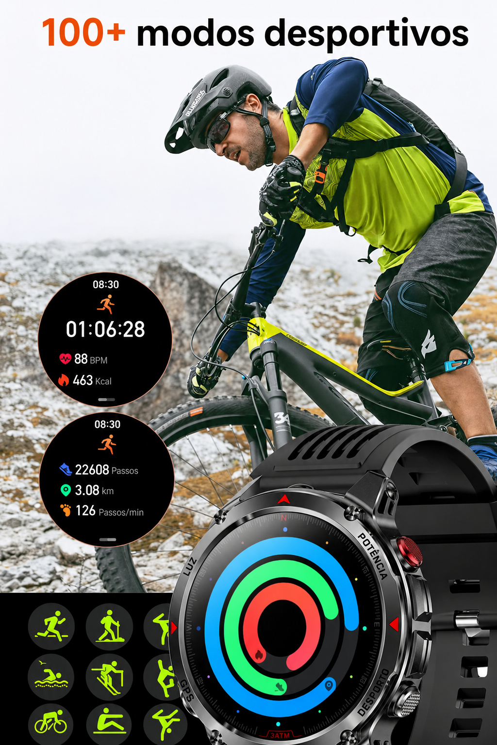 ESTG HT37 Outdoor – Smartwatch Desportivo by Frazione