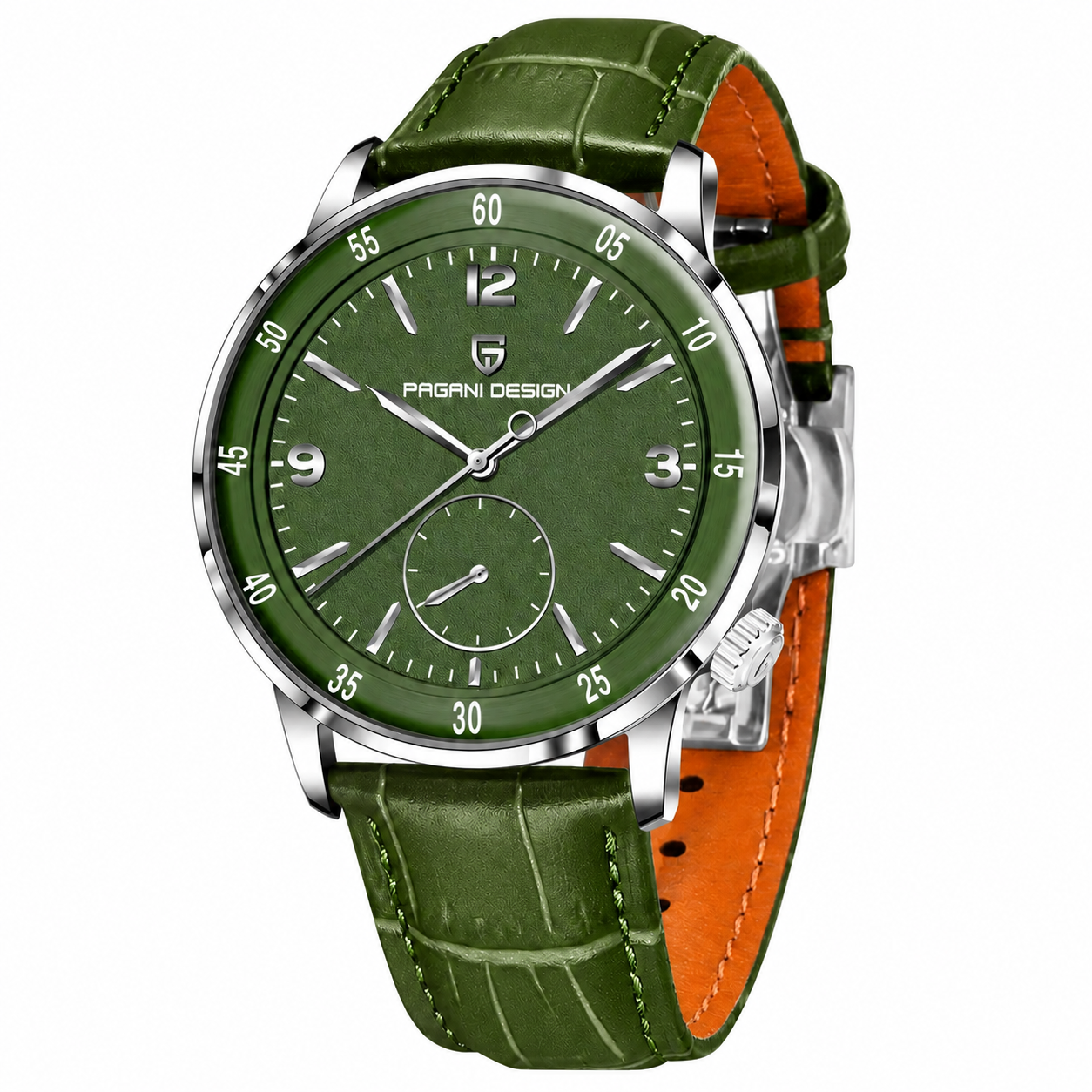 PAGANI DESIGN PD1790 Automático – Vidro Safira e Bracelete em Pele