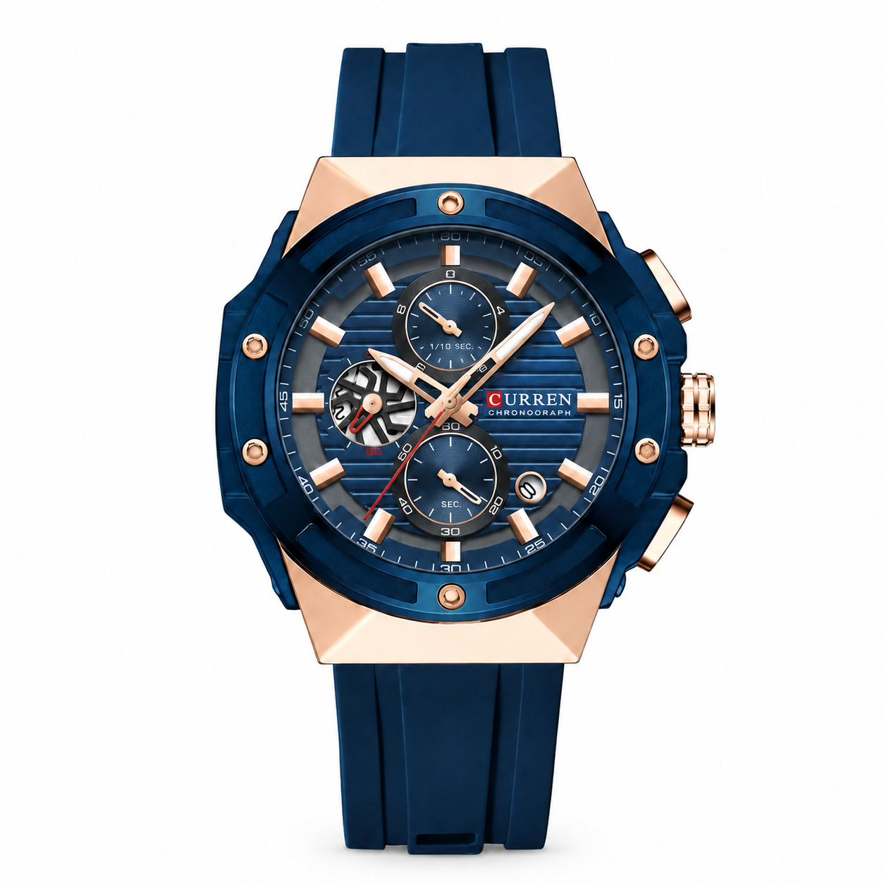 CURREN Sport Chrono – Relógio Cronógrafo em Silicone