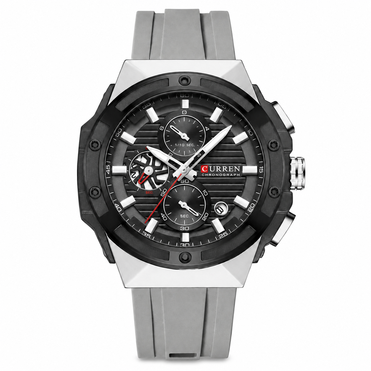 CURREN Sport Chrono – Relógio Cronógrafo em Silicone