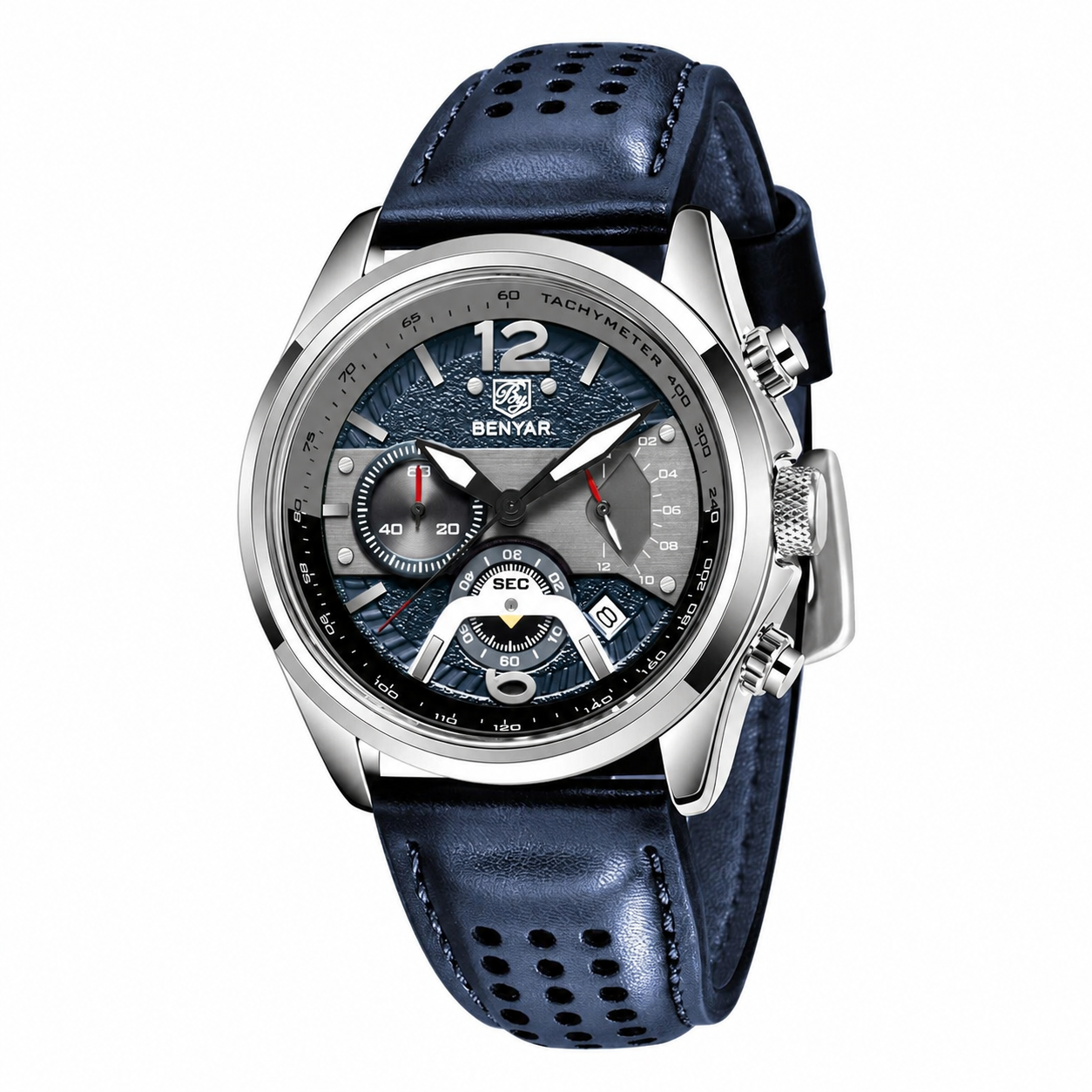 Relógio Cronógrafo BY-5171 com Bracelete em Pele