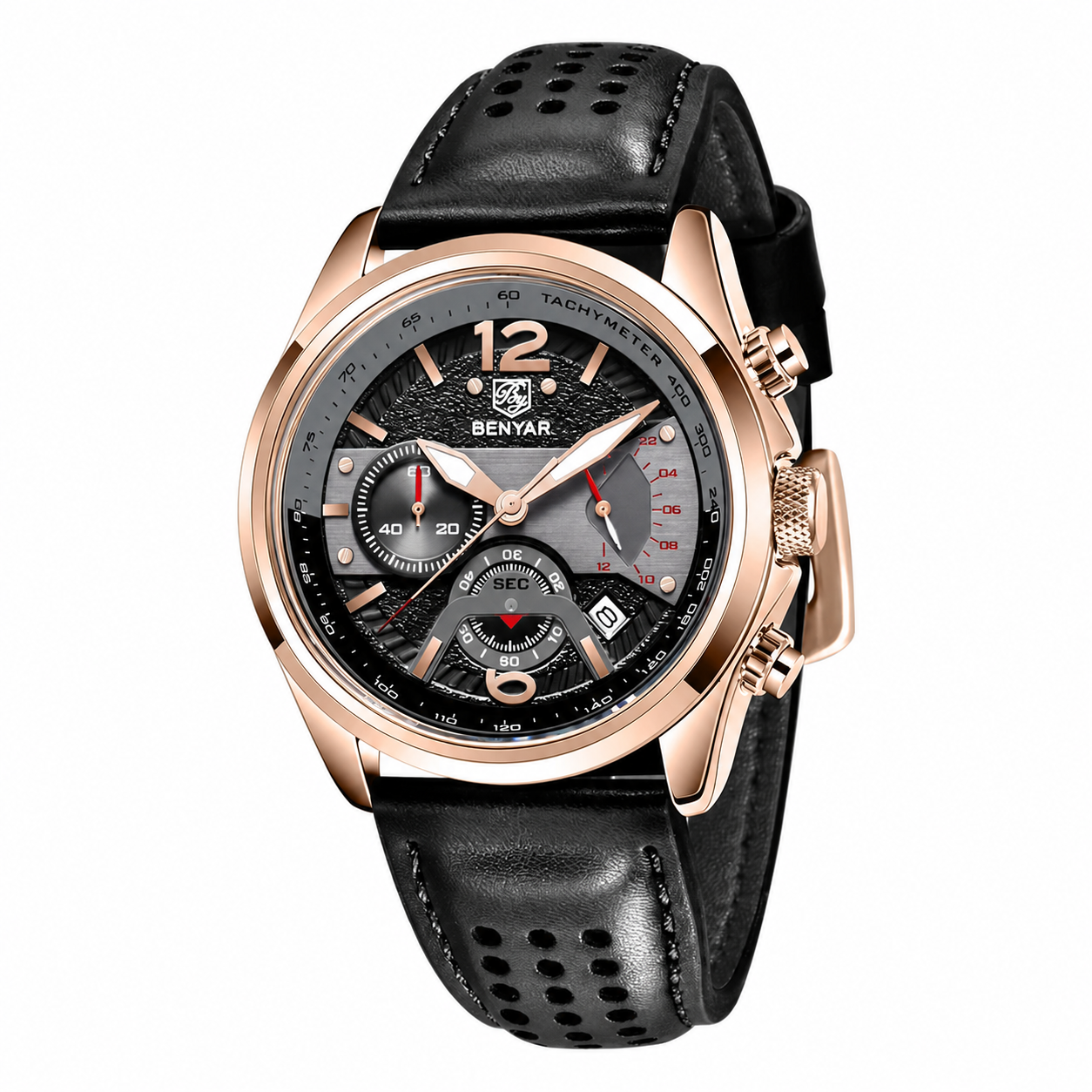 Relógio Cronógrafo BY-5171 com Bracelete em Pele
