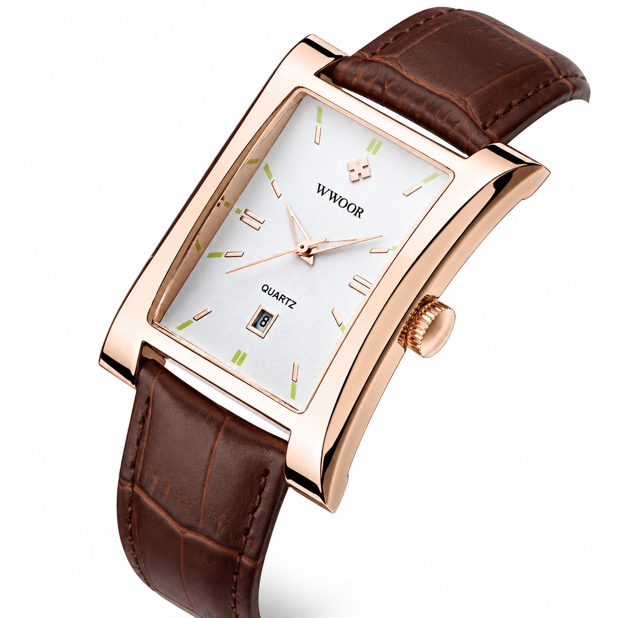 WWOOR 8017 Classic – Relógio Quartz em Pele