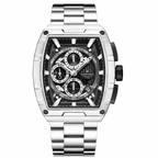 NAVIFORCE Chrono Tonneau 8066 – Relógio em Aço