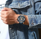 CURREN Military Chrono – Relógio Cronógrafo em Pele