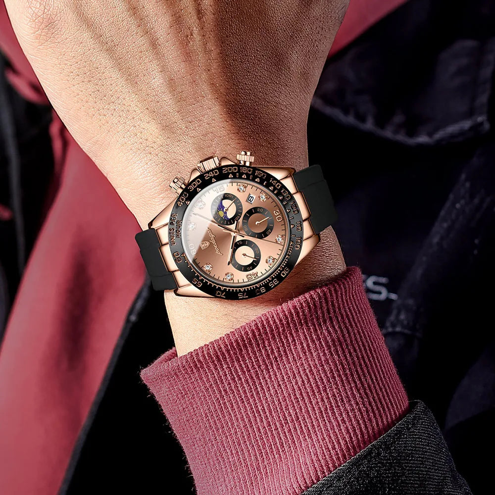 POEDAGAR 629 Chrono Sport | Silicone · Luminoso · Data