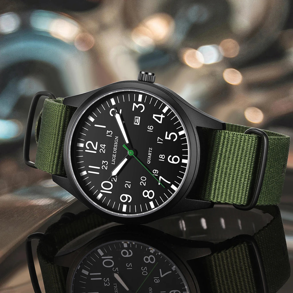 Relógio LIGE Field – Nylon e Mostrador Luminoso by Frazione