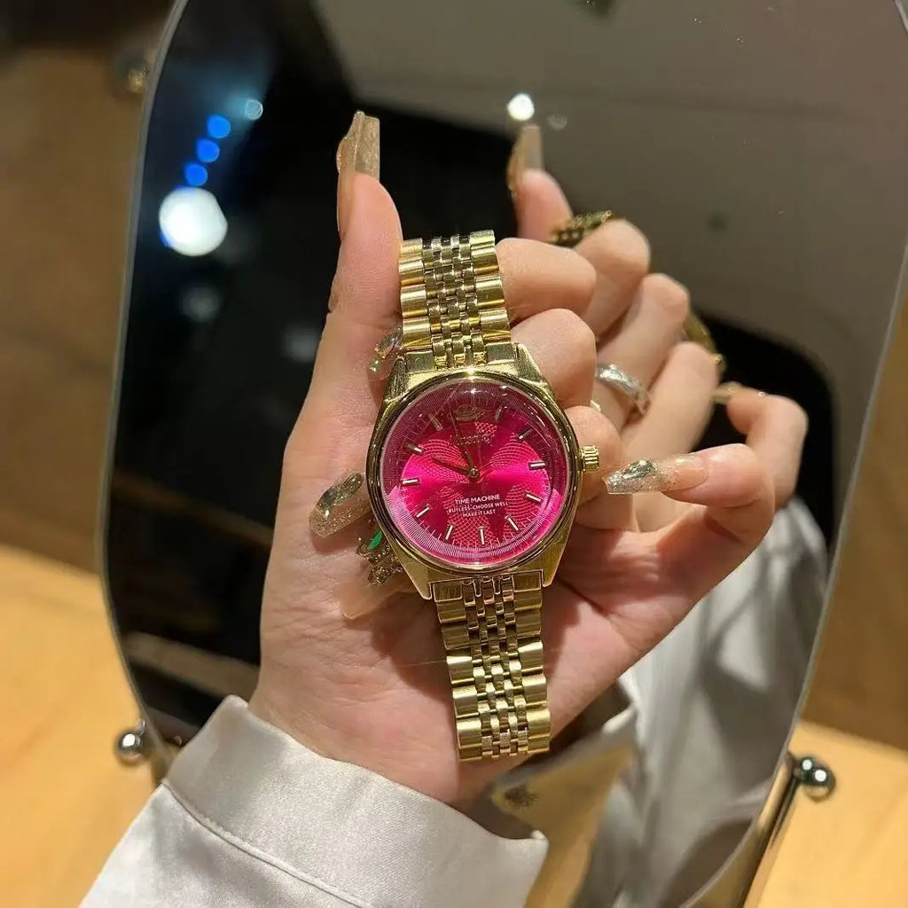 Relógio Feminino Swiss Luxury – Elegância Brilhante