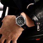 Relógio Quartz PAGANI DESIGN PD-1689 em Pele e Safira