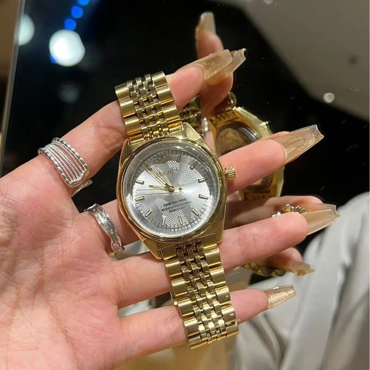 Relógio Feminino Swiss Luxury – Elegância Brilhante