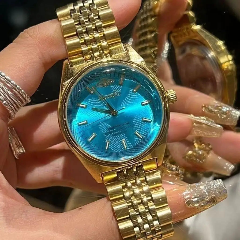 Relógio Feminino Swiss Luxury – Elegância Brilhante