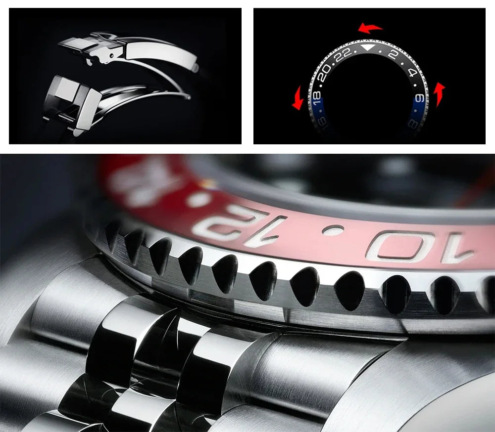 PAGANI DESIGN PD-1662 GMT – Relógio Automático em Aço by Frazione