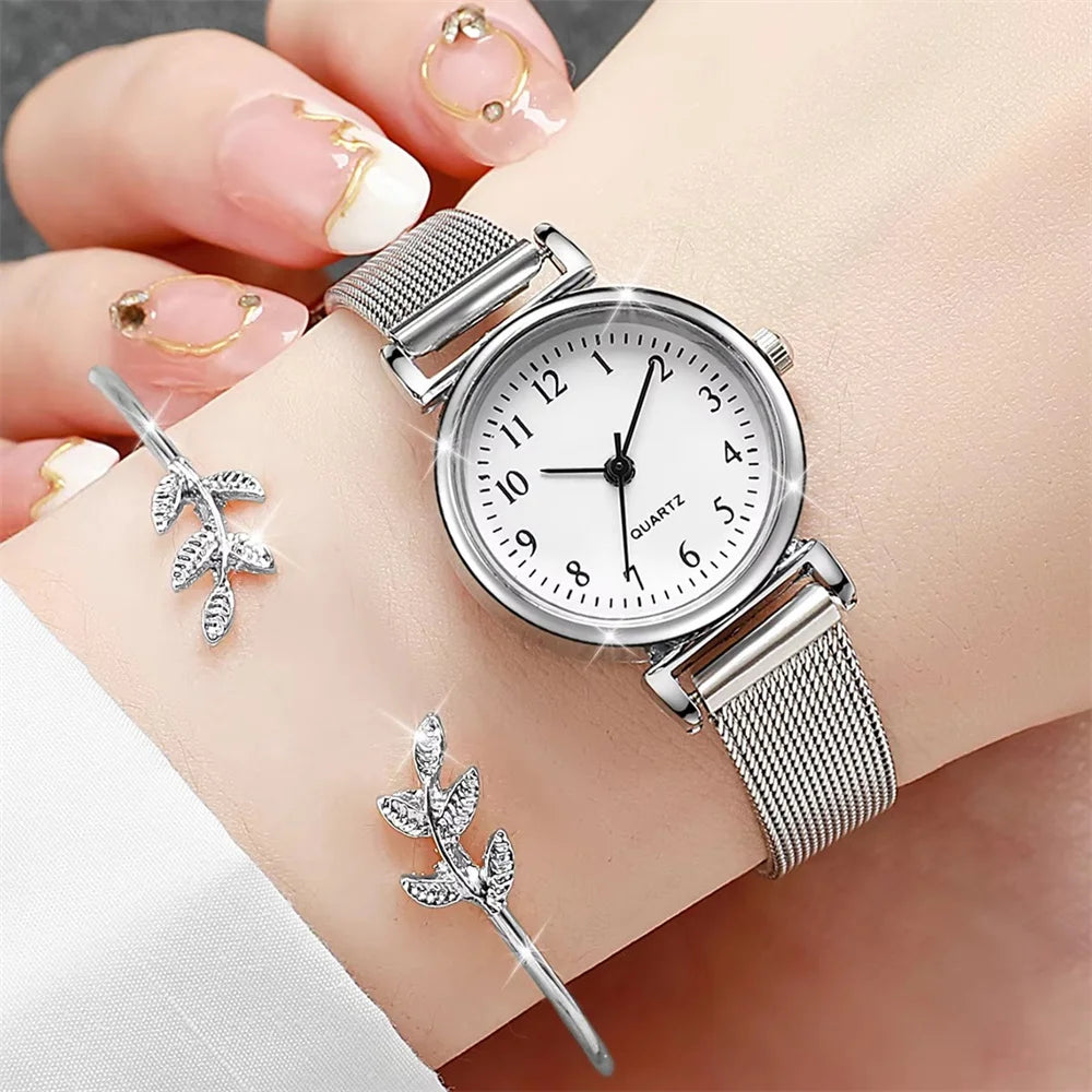 Relógio Feminino Fashion – Conjunto com Braceletes