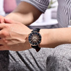 PAGANI DESIGN PD1790 Automático – Vidro Safira e Bracelete em Pele