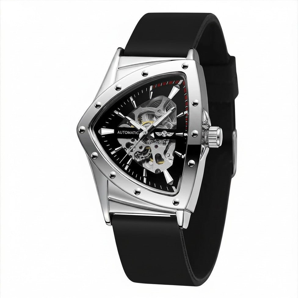 T-WINNER 8243B — Relógio Automático Skeleton com Pulseira em Borracha