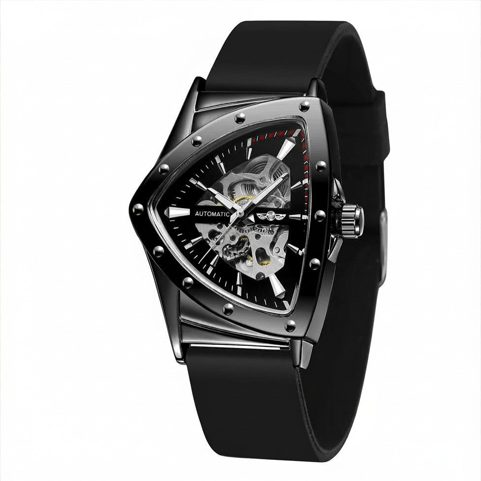 T-WINNER 8243B — Relógio Automático Skeleton com Pulseira em Borracha