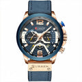 CURREN Military Chrono – Relógio Cronógrafo em Pele