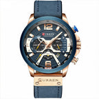 CURREN Military Chrono – Relógio Cronógrafo em Pele